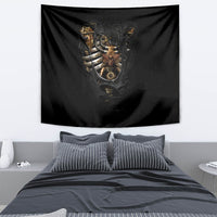 Skull Tapestry Skeleton Steampunk Heart Inside - Wonder Print Shop