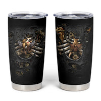 Skull Tumbler Cup Skeleton Steampunk Heart Inside - Wonder Print Shop
