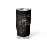 Skull Tumbler Cup Skeleton Steampunk Heart Inside - Wonder Print Shop