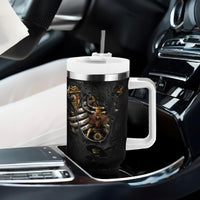 Skull Tumbler With Handle Skeleton Steampunk Heart Inside - Wonder Print Shop
