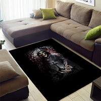 Skull Area Rug Skull Grim Time Reaper - Wonder Print Shop