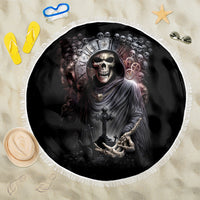 Skull Beach Blanket Skull Grim Time Reaper - Wonder Print Shop