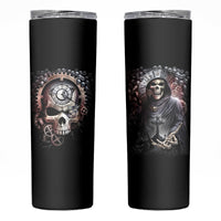 Skull Skinny Tumbler Skull Grim Time Reaper - Wonder Print Shop