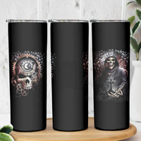 Skull Skinny Tumbler Skull Grim Time Reaper - Wonder Print Shop