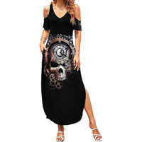 Skull Summer Maxi Dress Skull Grim Time Reaper - Wonder Print Shop