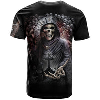 Skull T Shirt Skull Grim Time Reaper - Wonder Print Shop