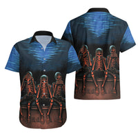 Skull Hawaiian Shirt Three Skeleton No See No Speak No Hear - Wonder Print Shop