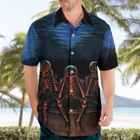 Skull Hawaiian Shirt Three Skeleton No See No Speak No Hear - Wonder Print Shop