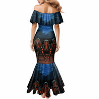 Skull Mermaid Dress Three Skeleton No See No Speak No Hear - Wonder Print Shop