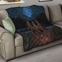 Skull Quilt Three Skeleton No See No Speak No Hear - Wonder Print Shop
