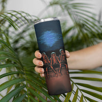 Skull Skinny Tumbler Three Skeleton No See No Speak No Hear - Wonder Print Shop