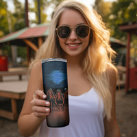 Skull Skinny Tumbler Three Skeleton No See No Speak No Hear - Wonder Print Shop