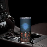 Skull Skinny Tumbler Three Skeleton No See No Speak No Hear - Wonder Print Shop