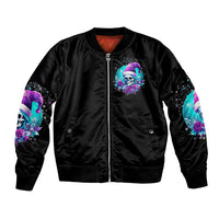 Skull Witch Santa Bomber Jacket The Good Girl In Me Got Tired So Bitch In Me Came Out - Wonder Print Shop