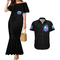 Skull Witch Santa Couples Matching Mermaid Dress and Hawaiian Shirt The Good Girl In Me Got Tired So Bitch In Me Came Out - Wonder Print Shop
