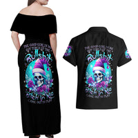 Skull Witch Santa Couples Matching Off Shoulder Maxi Dress and Hawaiian Shirt The Good Girl In Me Got Tired So Bitch In Me Came Out - Wonder Print Shop