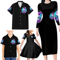 Skull Witch Santa Family Matching Long Sleeve Bodycon Dress and Hawaiian Shirt The Good Girl In Me Got Tired So Bitch In Me Came Out - Wonder Print Shop