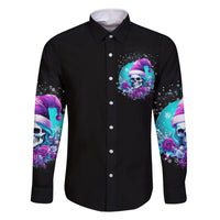 Skull Witch Santa Family Matching Long Sleeve Bodycon Dress and Hawaiian Shirt The Good Girl In Me Got Tired So Bitch In Me Came Out - Wonder Print Shop