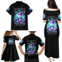 Skull Witch Santa Family Matching Puletasi Dress and Hawaiian Shirt The Good Girl In Me Got Tired So Bitch In Me Came Out - Wonder Print Shop