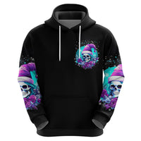 Skull Witch Santa Hoodie The Good Girl In Me Got Tired So Bitch In Me Came Out - Wonder Print Shop