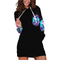 Skull Witch Santa Hoodie Dress The Good Girl In Me Got Tired So Bitch In Me Came Out - Wonder Print Shop