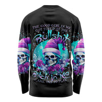 Skull Witch Santa Long Sleeve Shirt The Good Girl In Me Got Tired So Bitch In Me Came Out - Wonder Print Shop