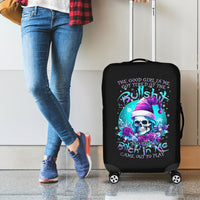 Skull Witch Santa Luggage Cover The Good Girl In Me Got Tired So Bitch In Me Came Out - Wonder Print Shop