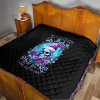 Skull Witch Santa Quilt The Good Girl In Me Got Tired So Bitch In Me Came Out - Wonder Print Shop