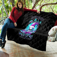 Skull Witch Santa Quilt The Good Girl In Me Got Tired So Bitch In Me Came Out - Wonder Print Shop