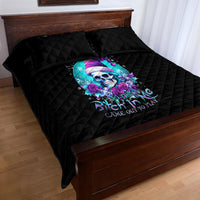 Skull Witch Santa Quilt Bed Set The Good Girl In Me Got Tired So Bitch In Me Came Out - Wonder Print Shop