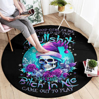 skull-witch-santa-round-carpet-the-good-girl-in-me-got-tired-so-bitch-in-me-came-out