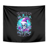 Skull Witch Santa Tapestry The Good Girl In Me Got Tired So Bitch In Me Came Out - Wonder Print Shop