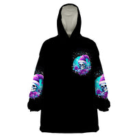 Skull Witch Santa Wearable Blanket Hoodie The Good Girl In Me Got Tired So Bitch In Me Came Out - Wonder Print Shop