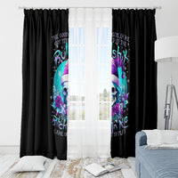 Skull Witch Santa Window Curtain The Good Girl In Me Got Tired So Bitch In Me Came Out - Wonder Print Shop