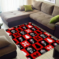 Scary Skeleton Area Rug Skeleton Inside Ugly Christmas - Wonder Print Shop