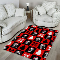 Scary Skeleton Area Rug Skeleton Inside Ugly Christmas - Wonder Print Shop