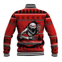 Scary Skeleton Baseball Jacket Skeleton Inside Ugly Christmas - Wonder Print Shop