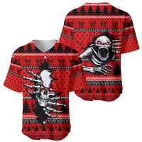 Scary Skeleton Baseball Jersey Skeleton Inside Ugly Christmas - Wonder Print Shop