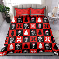 Scary Skeleton Bedding Set Skeleton Inside Ugly Christmas - Wonder Print Shop
