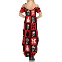 Scary Skeleton Family Matching Summer Maxi Dress and Hawaiian Shirt Skeleton Inside Ugly Christmas - Wonder Print Shop