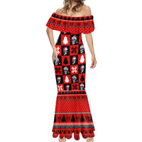 Scary Skeleton Mermaid Dress Skeleton Inside Ugly Christmas - Wonder Print Shop
