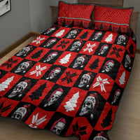 Scary Skeleton Quilt Bed Set Skeleton Inside Ugly Christmas - Wonder Print Shop