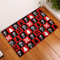 Scary Skeleton Rubber Doormat Skeleton Inside Ugly Christmas - Wonder Print Shop