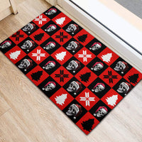 Scary Skeleton Rubber Doormat Skeleton Inside Ugly Christmas - Wonder Print Shop