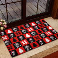 Scary Skeleton Rubber Doormat Skeleton Inside Ugly Christmas - Wonder Print Shop