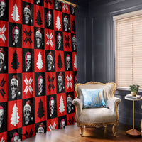 Scary Skeleton Window Curtain Skeleton Inside Ugly Christmas - Wonder Print Shop