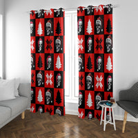 Scary Skeleton Window Curtain Skeleton Inside Ugly Christmas - Wonder Print Shop