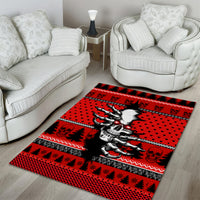 Skull Santa Area Rug Pattern Skull Santa Ugly Christmas - Wonder Print Shop