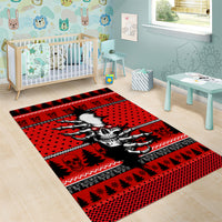 Skull Santa Area Rug Pattern Skull Santa Ugly Christmas - Wonder Print Shop