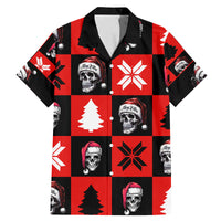 Skull Santa Family Matching Mermaid Dress and Hawaiian Shirt Pattern Skull Santa Ugly Christmas - Wonder Print Shop